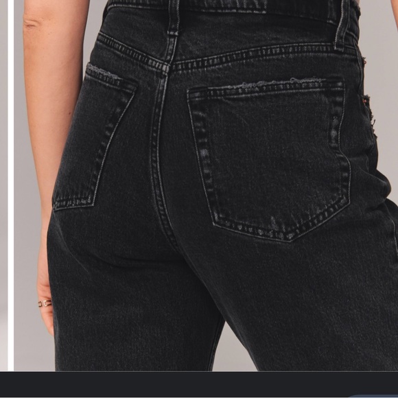 Abercrombie the dad high rise black size 2 great condition no flaws - Picture 3 of 12